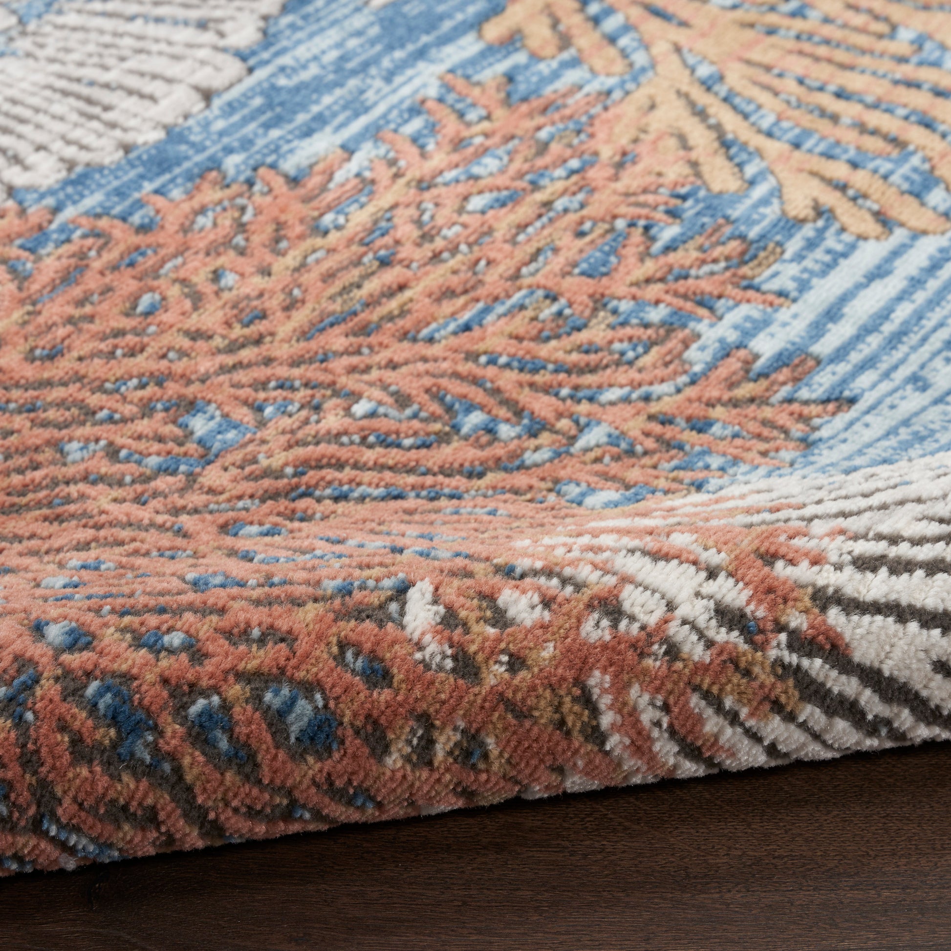 Nourison Home Seaside  Blue Multicolor  Contemporary