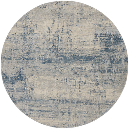 Nourison Home Rustic Textures RUS10 Ivory Blue Contemporary Power-loomed Rugs