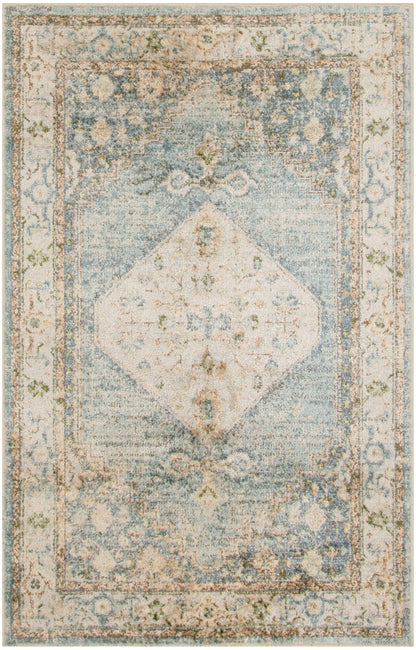 Nourison Home Astra Machine Washable ASW11 Silver Blue Traditional Power-loomed Rug