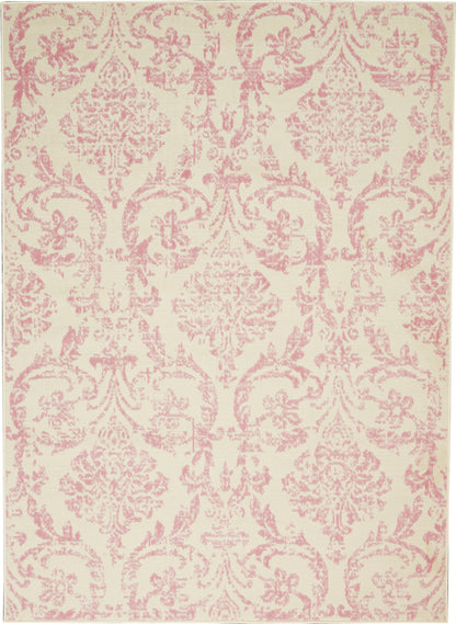 Nourison Home Jubilant JUB09 Ivory Pink Transitional Power-loomed Rug