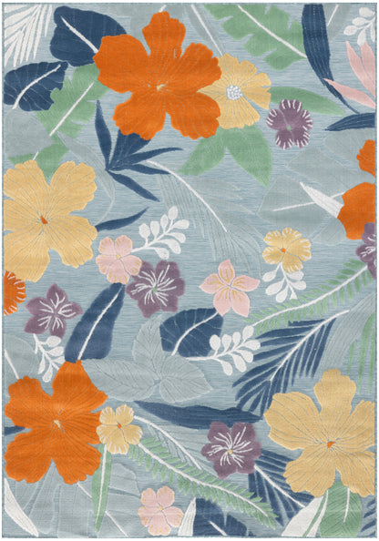 Nourison Home Suncoast SNC01 Blue Multicolor Contemporary Machine Woven Rug