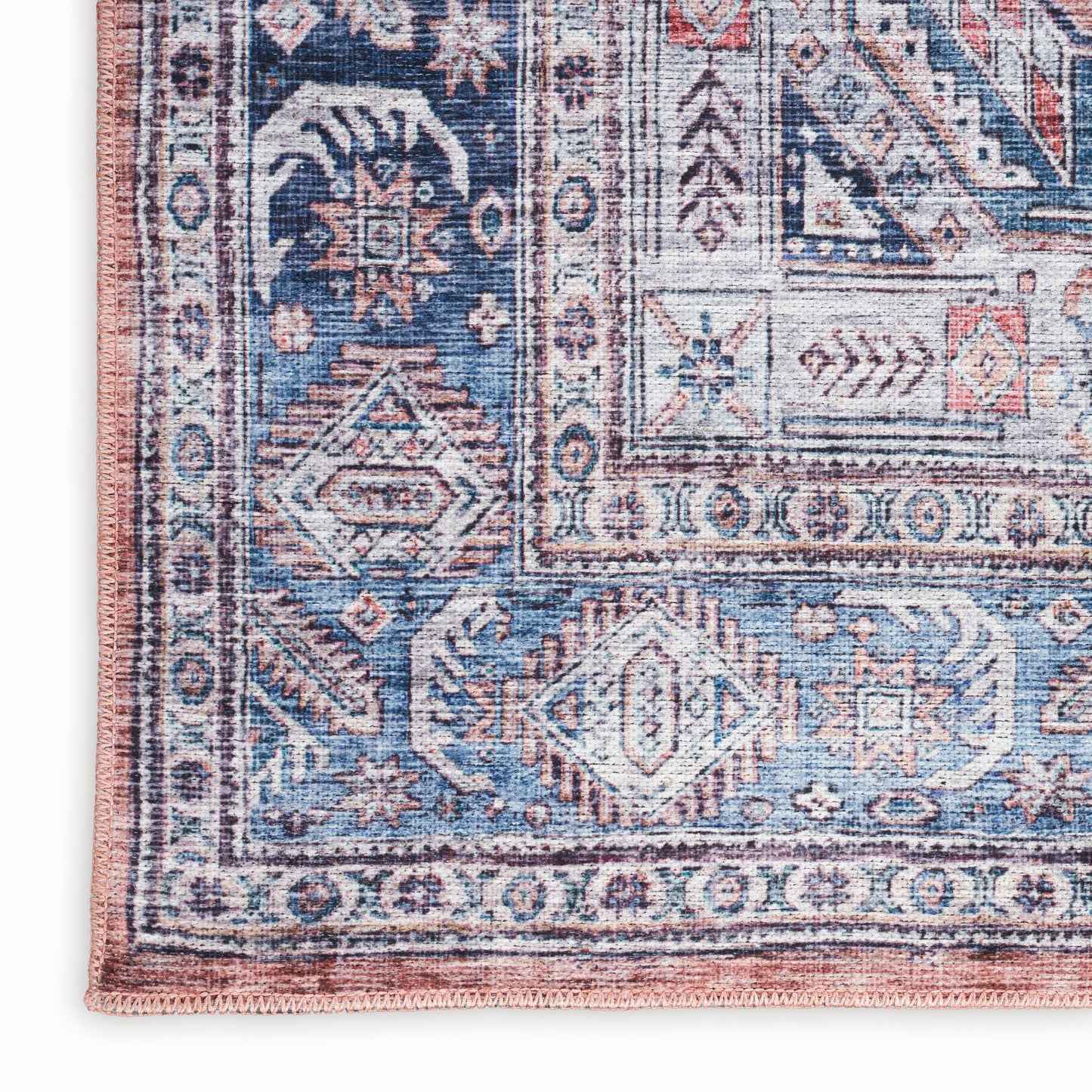 Nourison Home Grand Washables  Blue Multicolor  Traditional