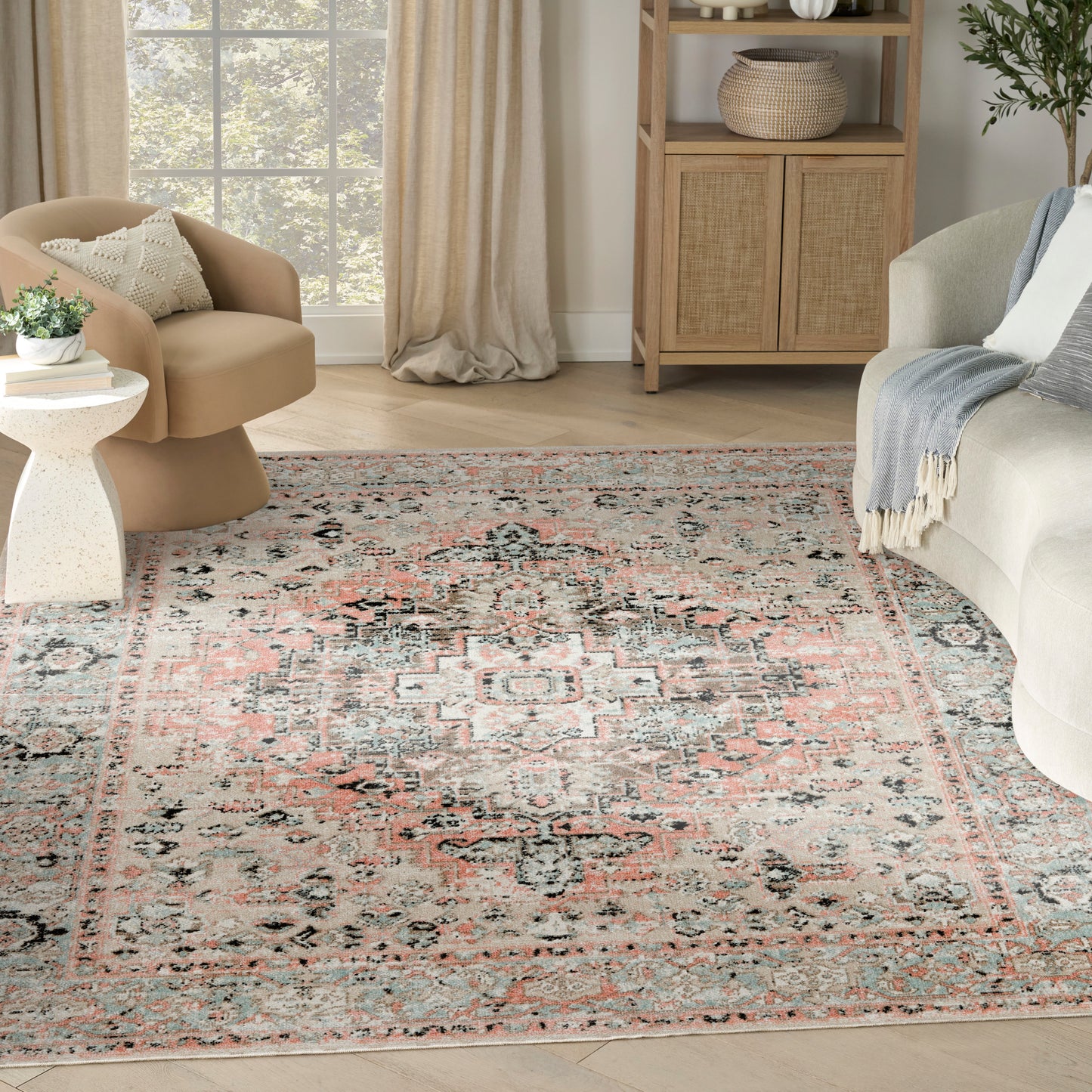 Nourison Home Washable Decor  Peach  Traditional