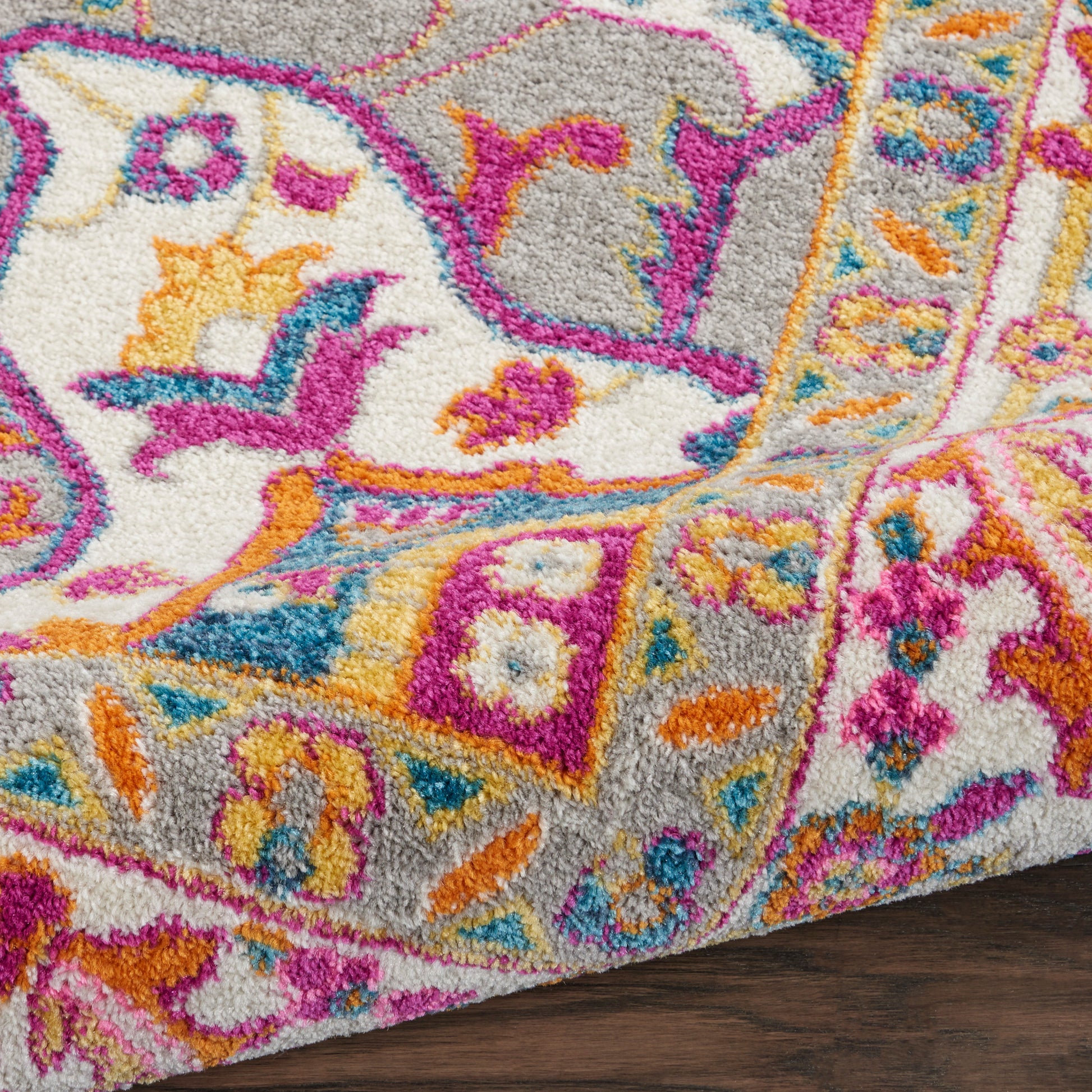 Nourison Home Passion  Teal Multicolor  Transitional