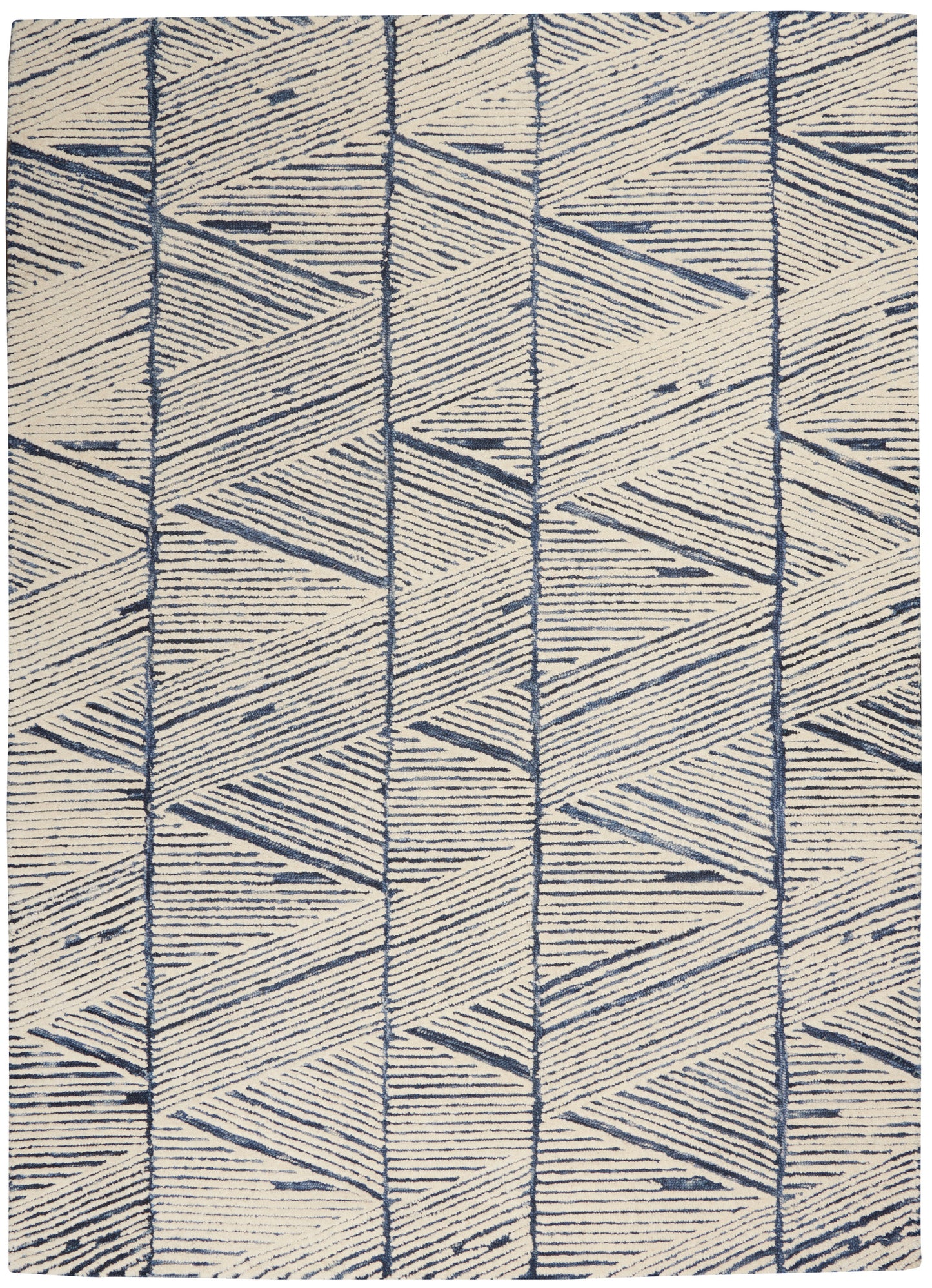 Nourison Home Colorado CLR01 White Blue Contemporary Tufted Rug
