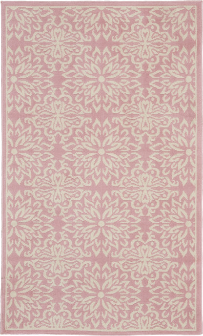 Nourison Home Jubilant JUB06 Ivory Pink Transitional Power-loomed Rug