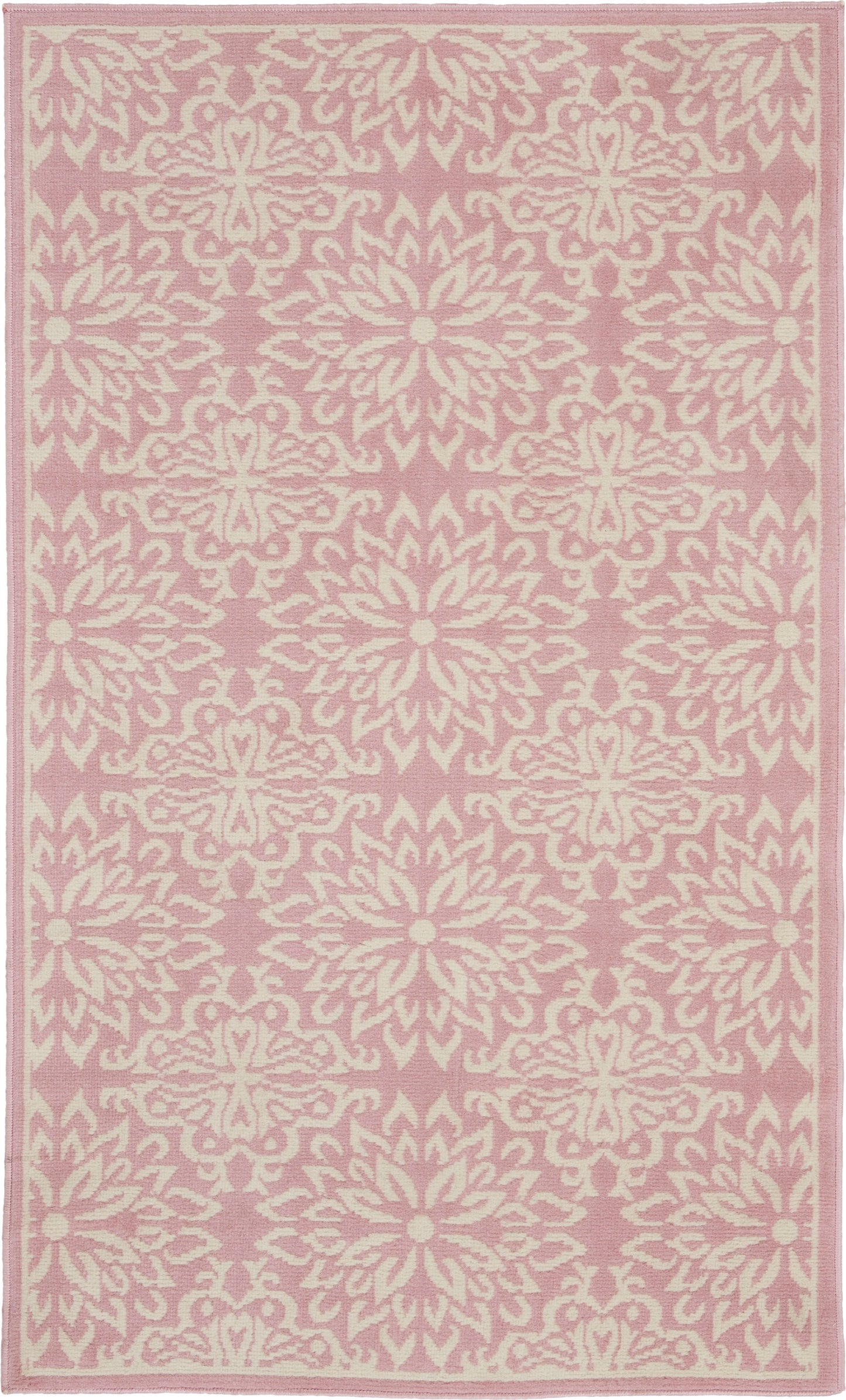 Nourison Home Jubilant JUB06 Ivory Pink Transitional Power-loomed Rug