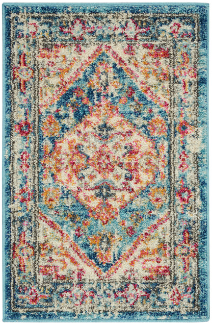 Nourison Home Passion PSN23 Ivory Light Blue Transitional Power-loomed Rugs