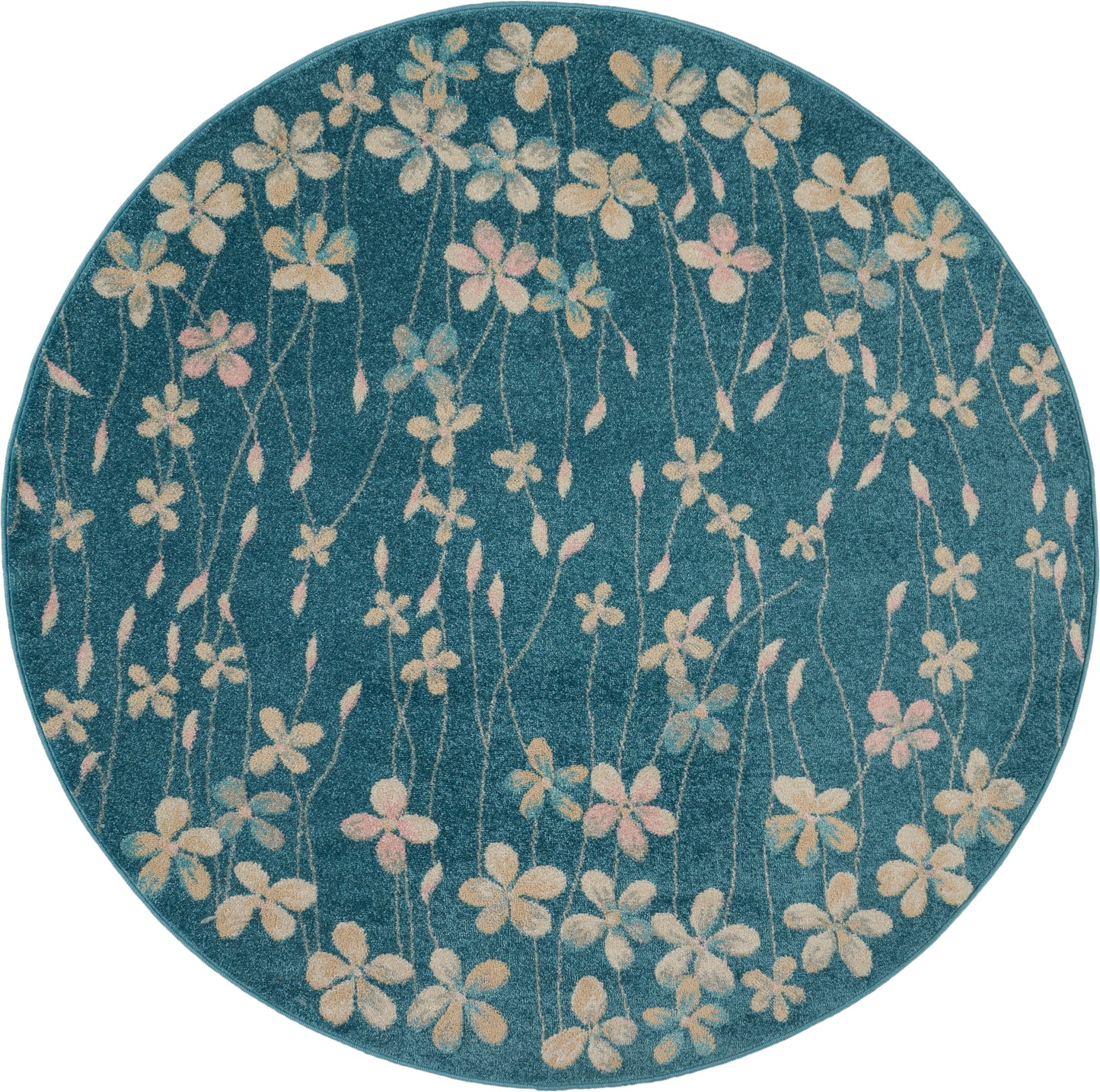 Nourison Home Tranquil TRA04 Turquoise Contemporary Power-loomed Rug