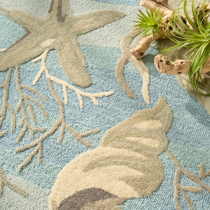 Nourison Home Waterside  Blue  Contemporary
