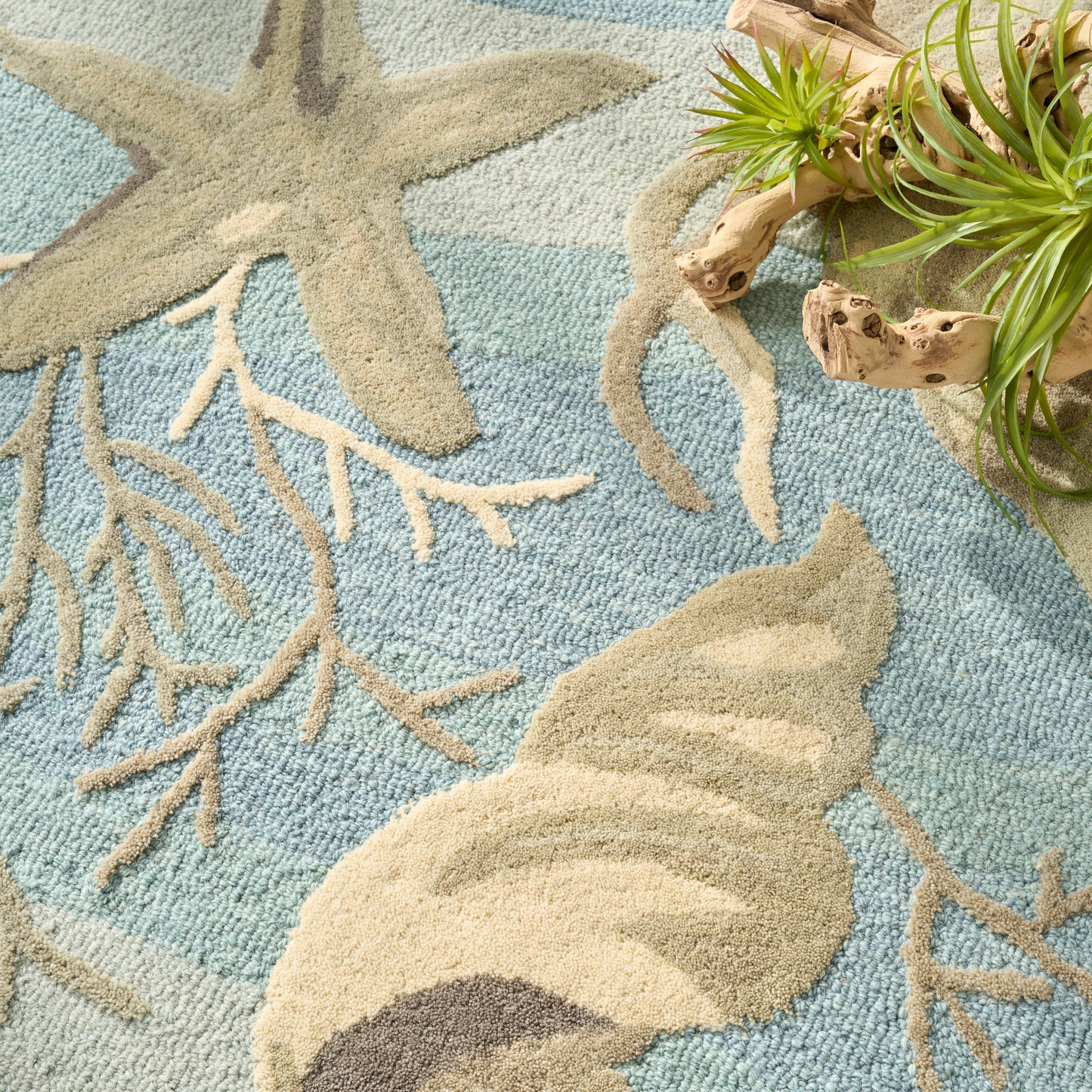 Nourison Home Waterside  Blue  Contemporary