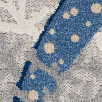 Nourison Home Aloha  Blue Grey  Contemporary