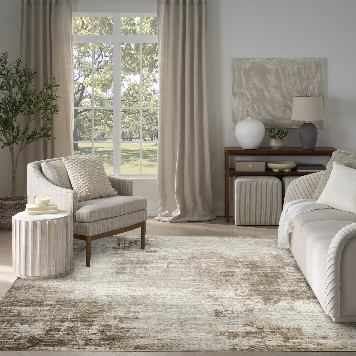 Nourison Home Dekor  Ivory Taupe  Contemporary