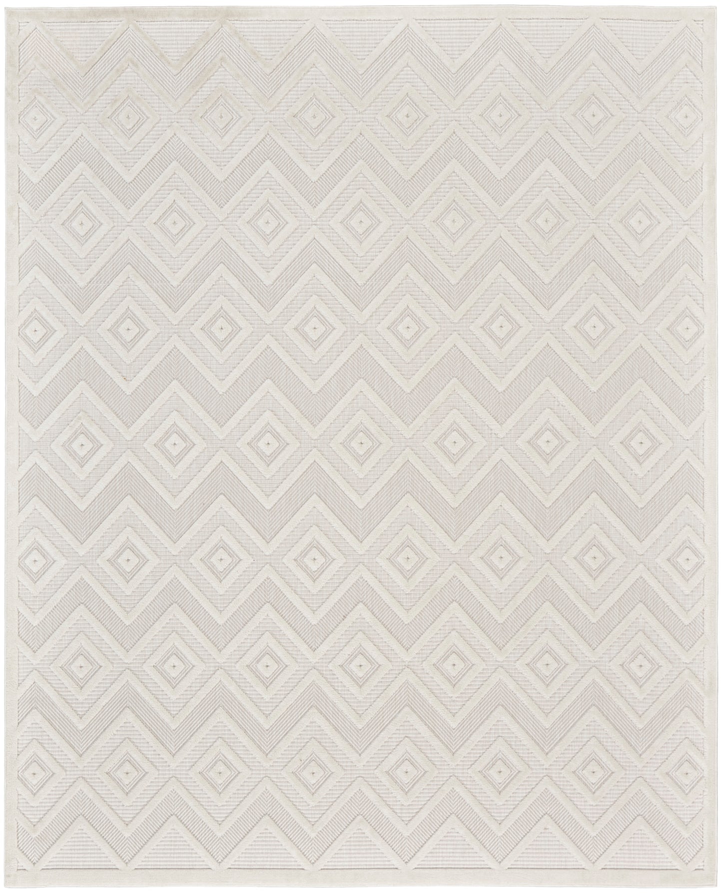 Nourison Home Versatile NRV01 Ivory White Contemporary Flat Weave Rug