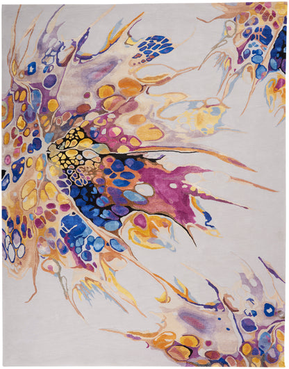 Nourison Home Prismatic PRS20 Grey Lilac Multicolor Contemporary Hand Tufted Rug