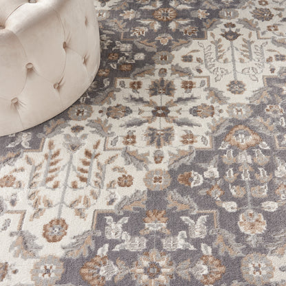 Nourison Home Elation  Ivory Grey  Traditional