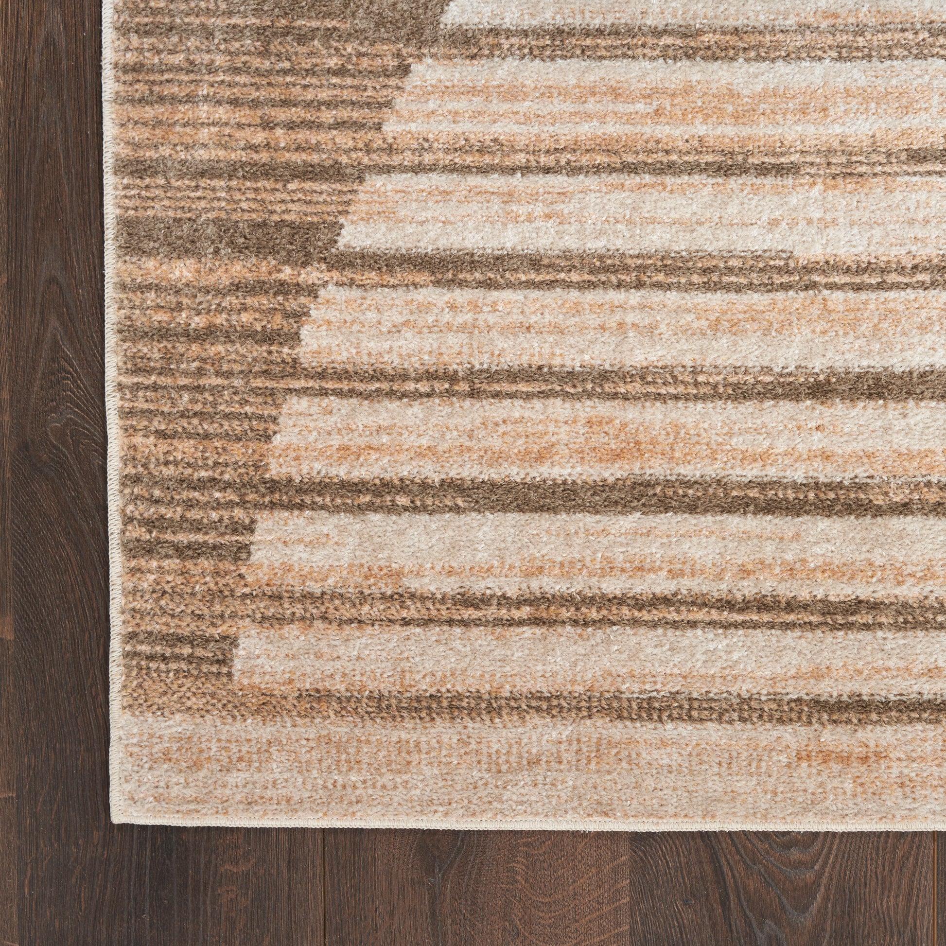 Nourison Home Astra Machine Washable  Latte  Contemporary