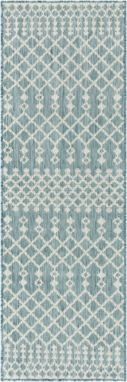 Nourison Home Positano POS02 Aqua Contemporary Power-loomed Rug