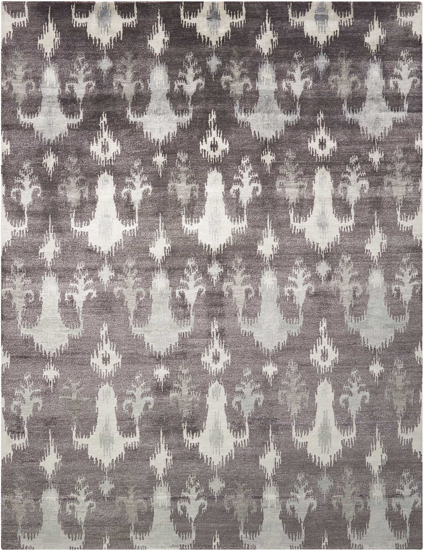 Nourison Home Silk Shadows SHA09 Grey Transitional Hand Knotted Rug