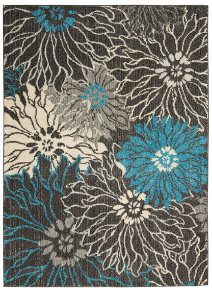 Nourison Home Passion PSN17 Charcoal Blue Contemporary Power-loomed Rugs