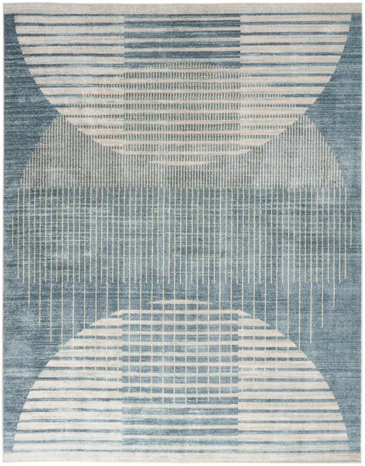Nourison Home Astra Machine Washable  Blue  Contemporary