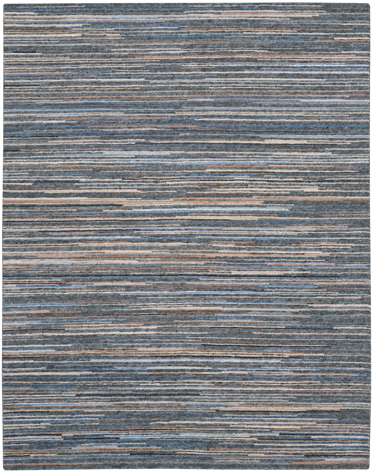 Nourison Home Plateau PAE01 Blue Contemporary Knotted Rug