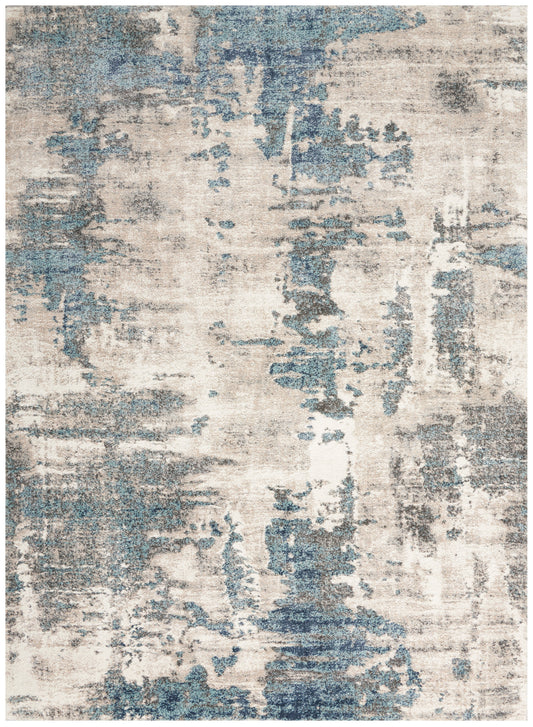 Nourison Home American Manor  Ivory Blue  Contemporary