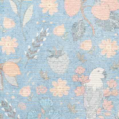 Nourison Home Botanical Washables  Light Blue Multicolor  Contemporary