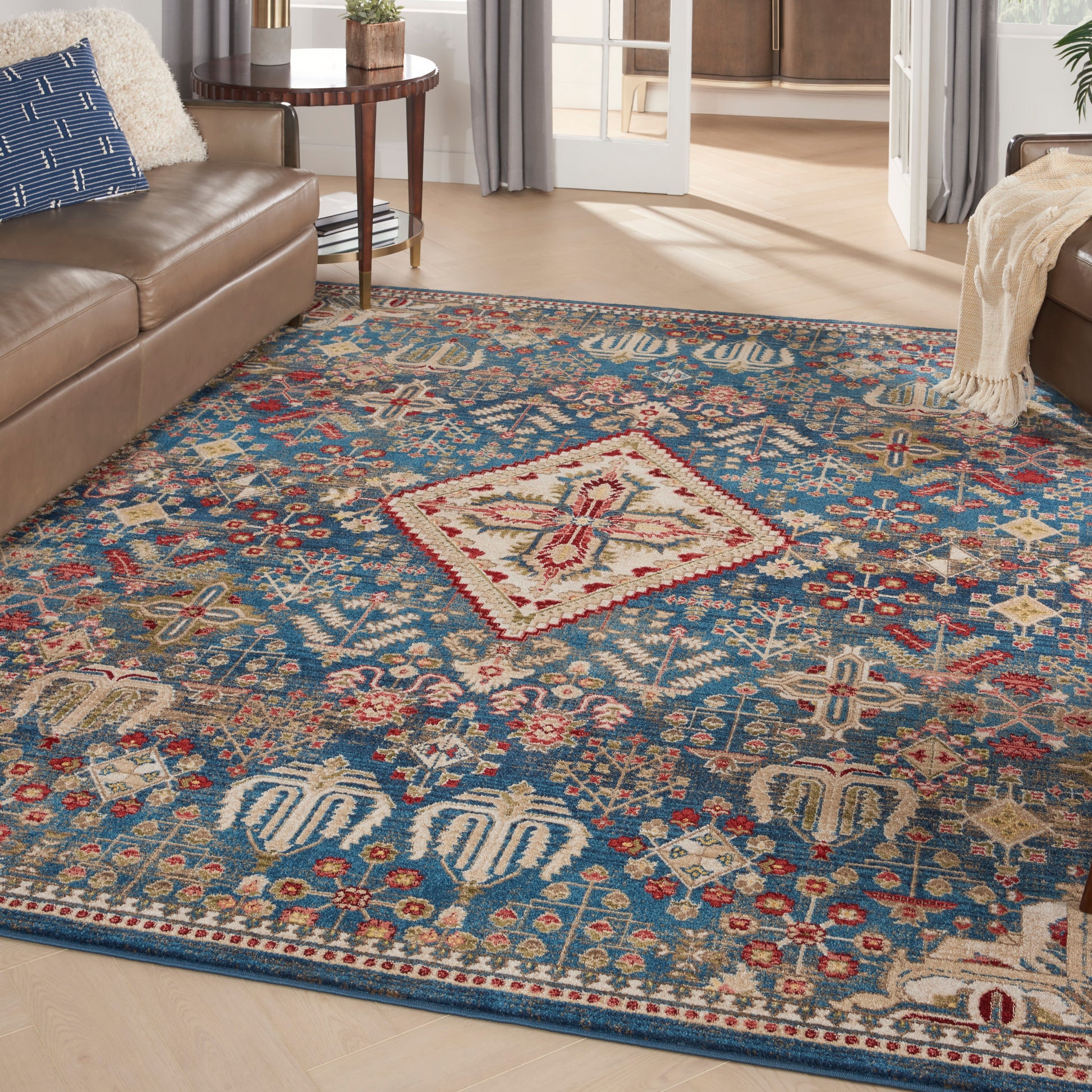 Nourison Home Karisma  Blue Ivory  Traditional