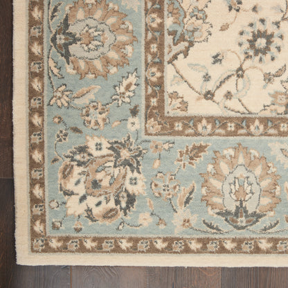 Nourison Home Living Treasures  Ivory Aqua  Traditional