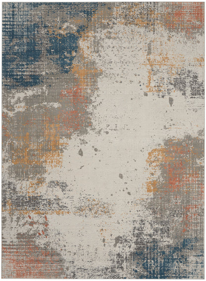 Nourison Home Rustic Textures  Grey Blue  Contemporary