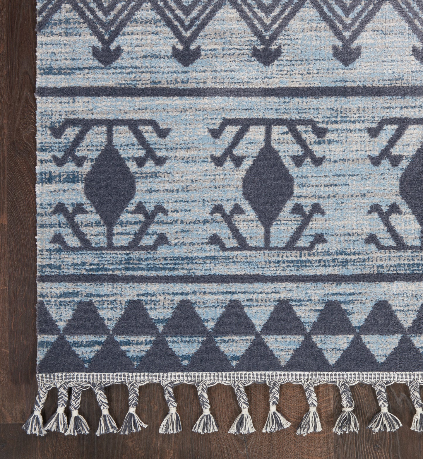 Nourison Home Asilah  Light Blue Charcoal  Contemporary