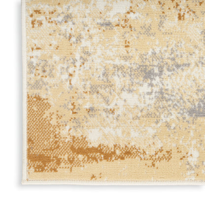 Nourison Home Grafix  Beige Blue  Contemporary