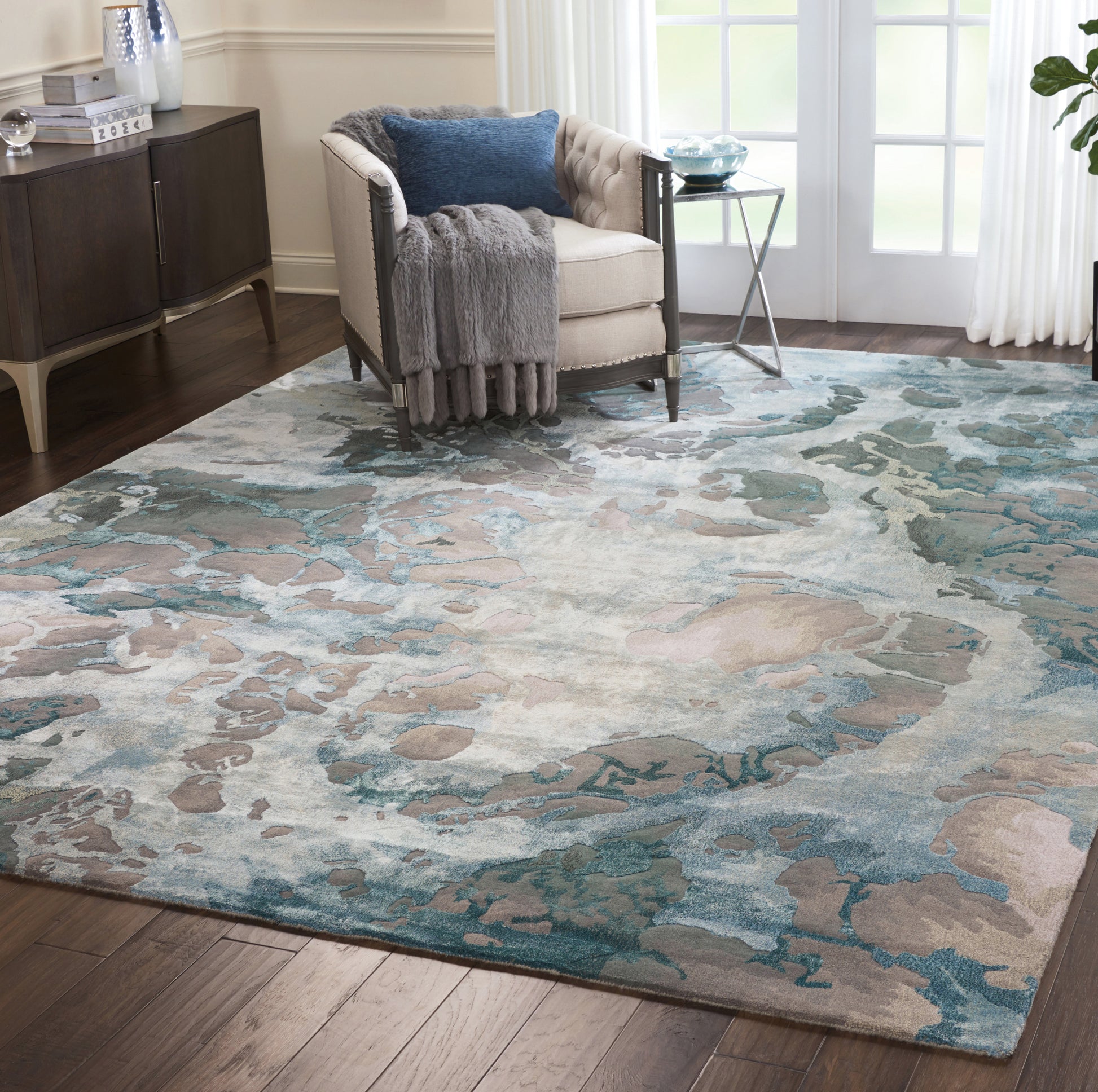 Nourison Home Prismatic  Grey Slate  Contemporary