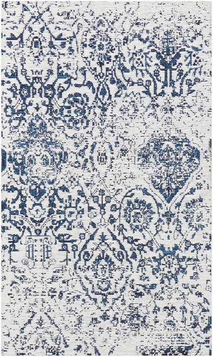 Nourison Home Damask DAS06 Ivory Navy Transitional Power-loomed Rug