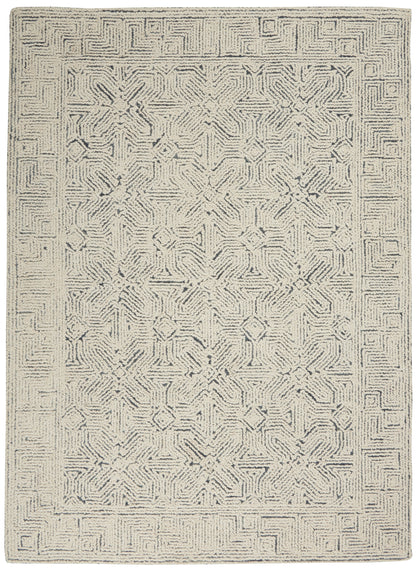 Nourison Home Colorado CLR05 Ivory Navy Contemporary Tufted Rug