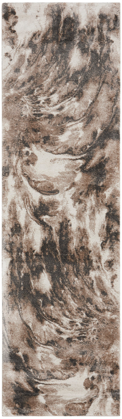 Nourison Home American Manor AMR03 Ivory Mocha Contemporary Power-loomed Rug