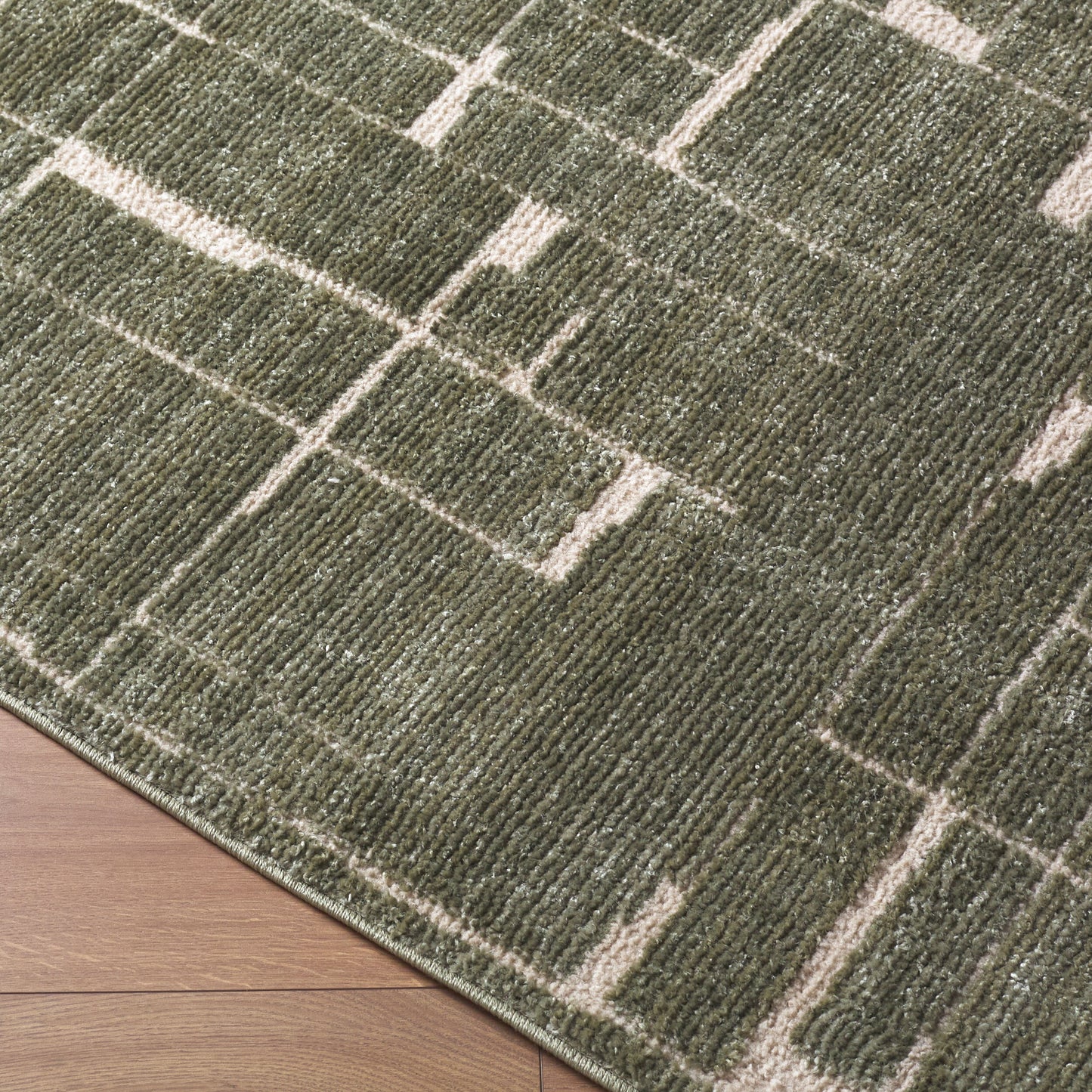 Surya Alma EDAL-2302 Olive  Contemporary Machine Woven Rug