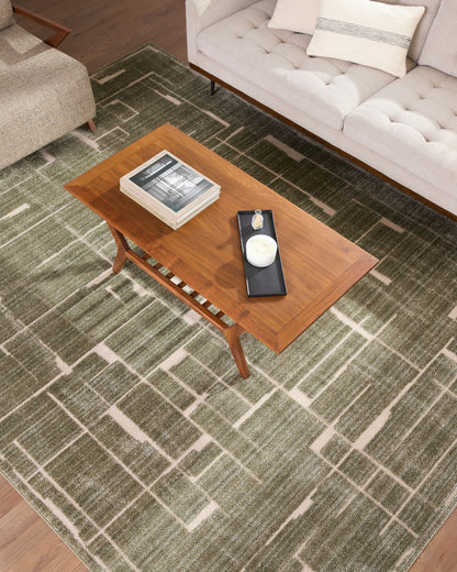 Surya Alma EDAL-2302 Olive  Contemporary Machine Woven Rug