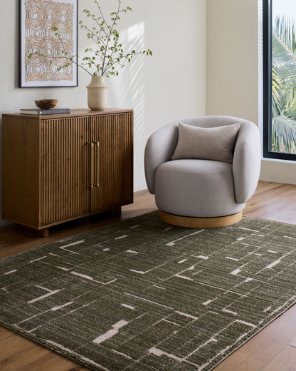 Surya Alma EDAL-2302 Olive  Contemporary Machine Woven Rug