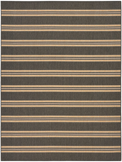 Nourison Home Horizon Indoor/Outdoor HOZ05 Charcoal Contemporary Power-loomed Rug