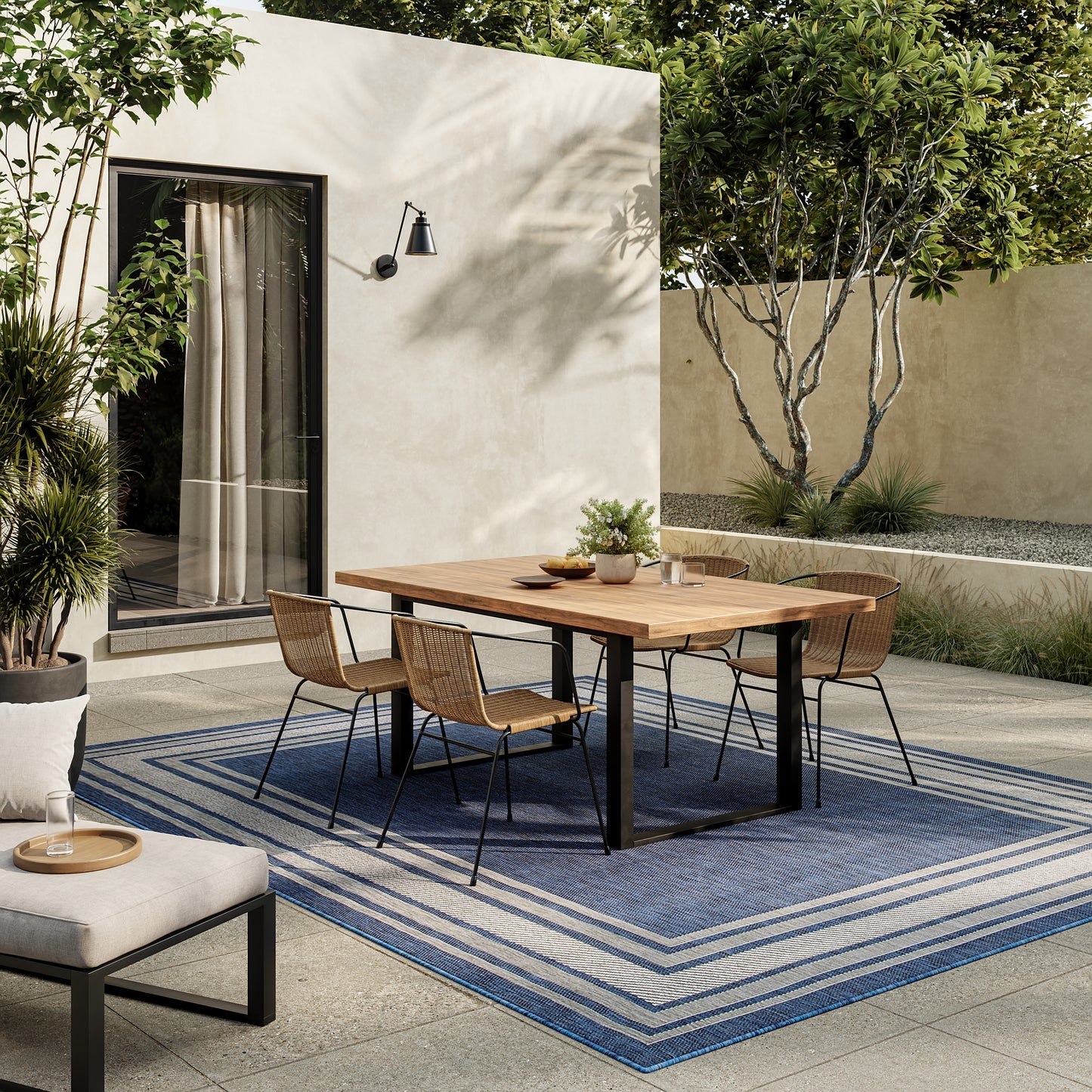Nourison Home Horizon Indoor/Outdoor  Denim  Contemporary