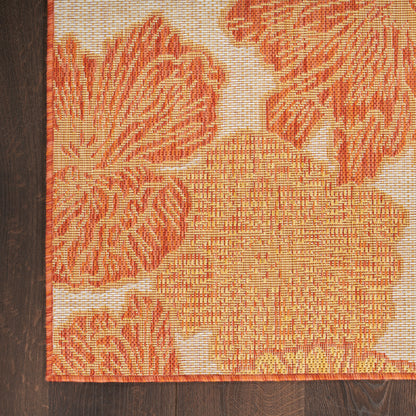 Nourison Home Garden Oasis  Coral  Contemporary