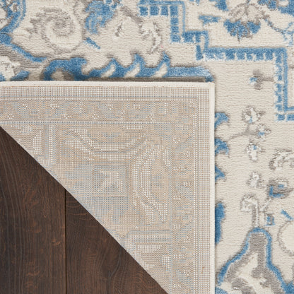 Nourison Home Elation  Ivory Blue  Traditional