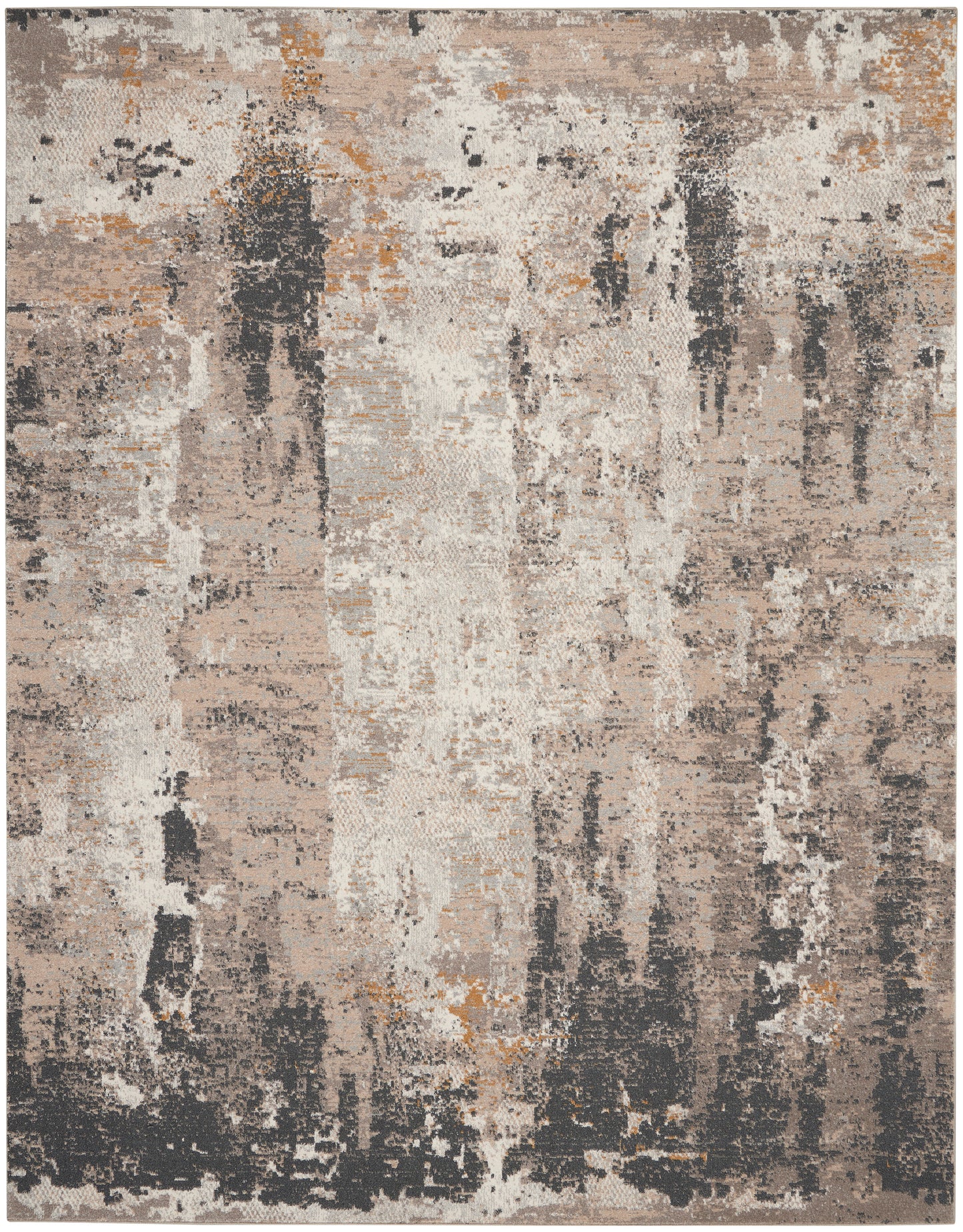 Nourison Home Tangra TNR05 Cream Grey Contemporary Power-loomed Rug