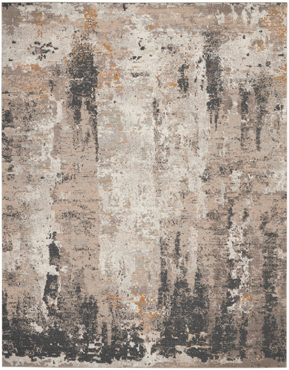 Nourison Home Tangra TNR05 Cream Grey Contemporary Power-loomed Rug