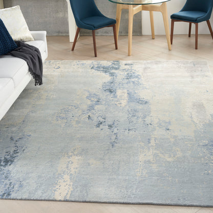 Nourison Home Silk Shadows  Blue Sky  Contemporary