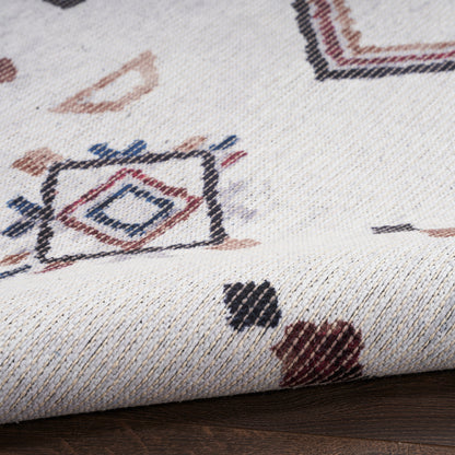 Nourison Home New Concept Washables  Ivory Multicolor  Contemporary
