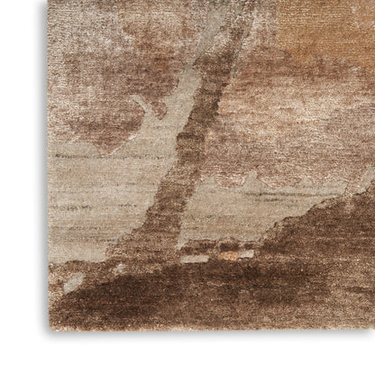 Nourison Home Silk Shadows  Beige Silver  Contemporary