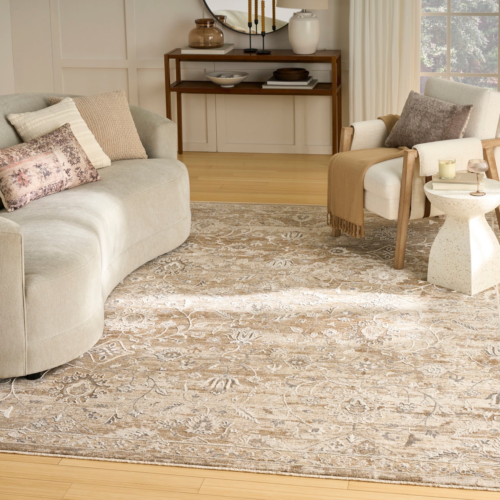 Nourison Home Retreat  Beige  Traditional